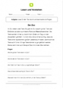 Lesen und Verstehen - Zoo (Druckschrift) Lesen und Verstehen - Zoo (Druckschrift)
